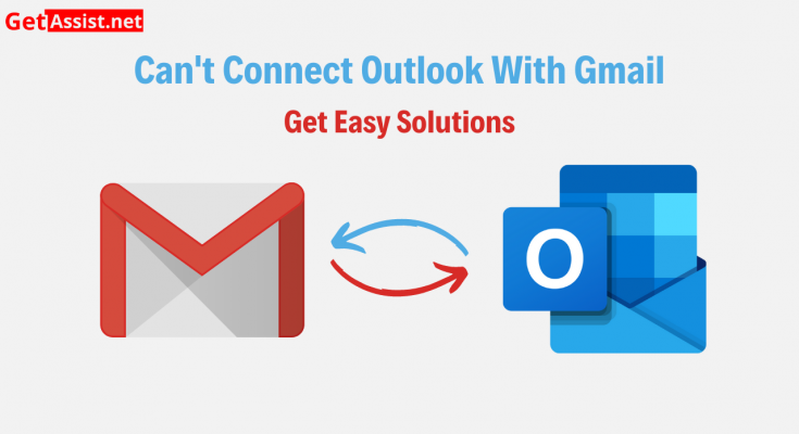 can't connect gmail to outlook